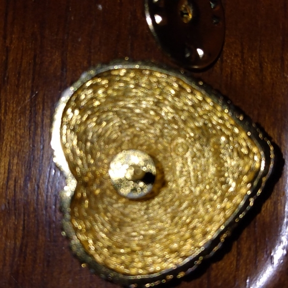 Vintage Christian Dior heart pin brooch signed Chr Dior made in Germany - Picture 7 of 12